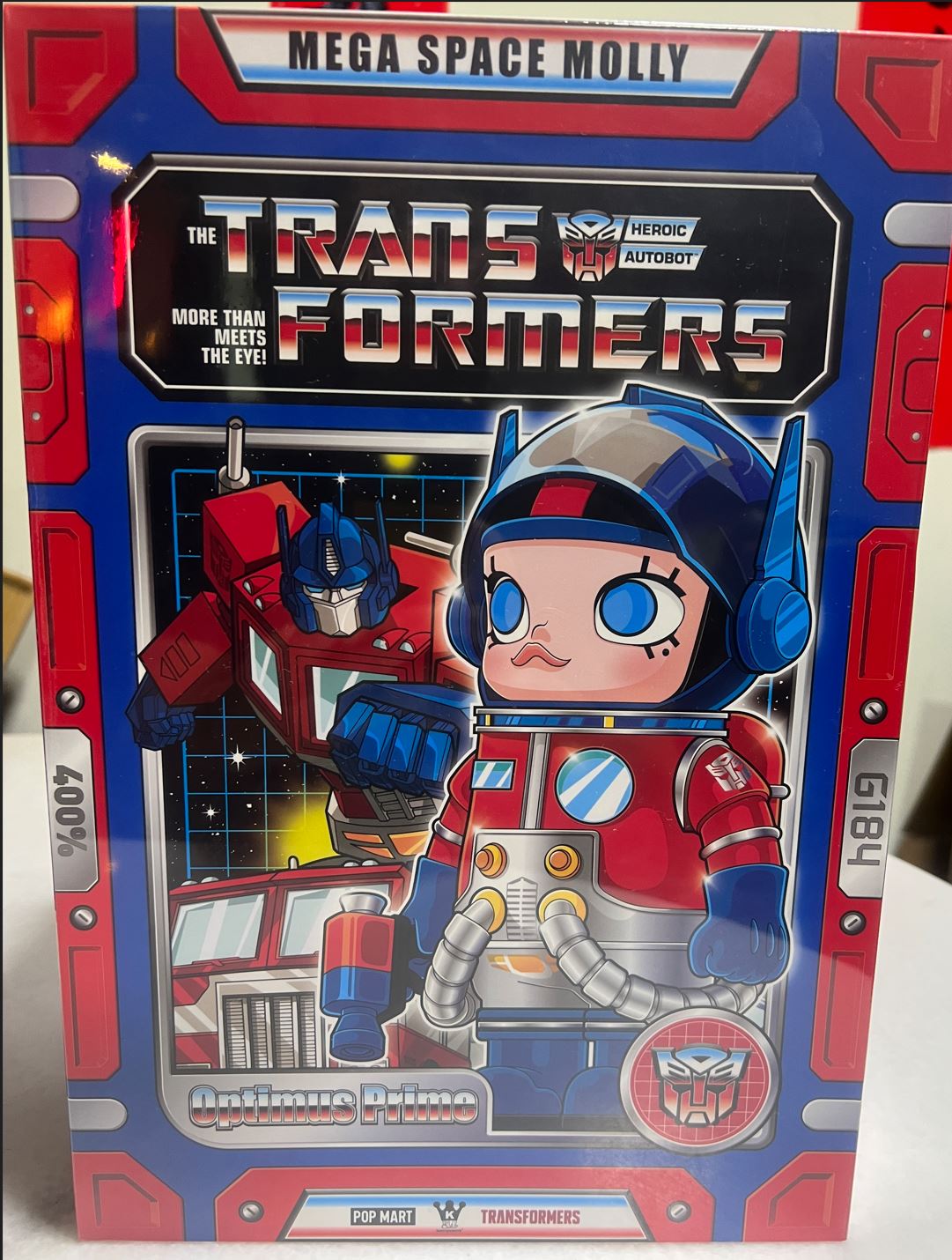 POP MART - MEGA SAPCE MOLLY TRANSFORMERS Optimus Prime 400% - 100% Authentic from POP MART