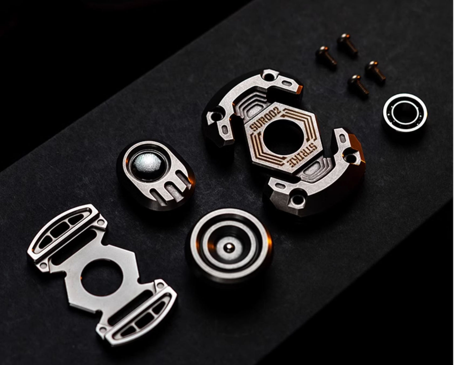 2024 WANWU Stainless Steel Mini Robot Strike Hand Gyro Fidget Spinner | WANWU Strike Mini Robot EDC Hand Spinner | Mini Robot Strike PPB Steel Hand Fidget for Gift & Collection