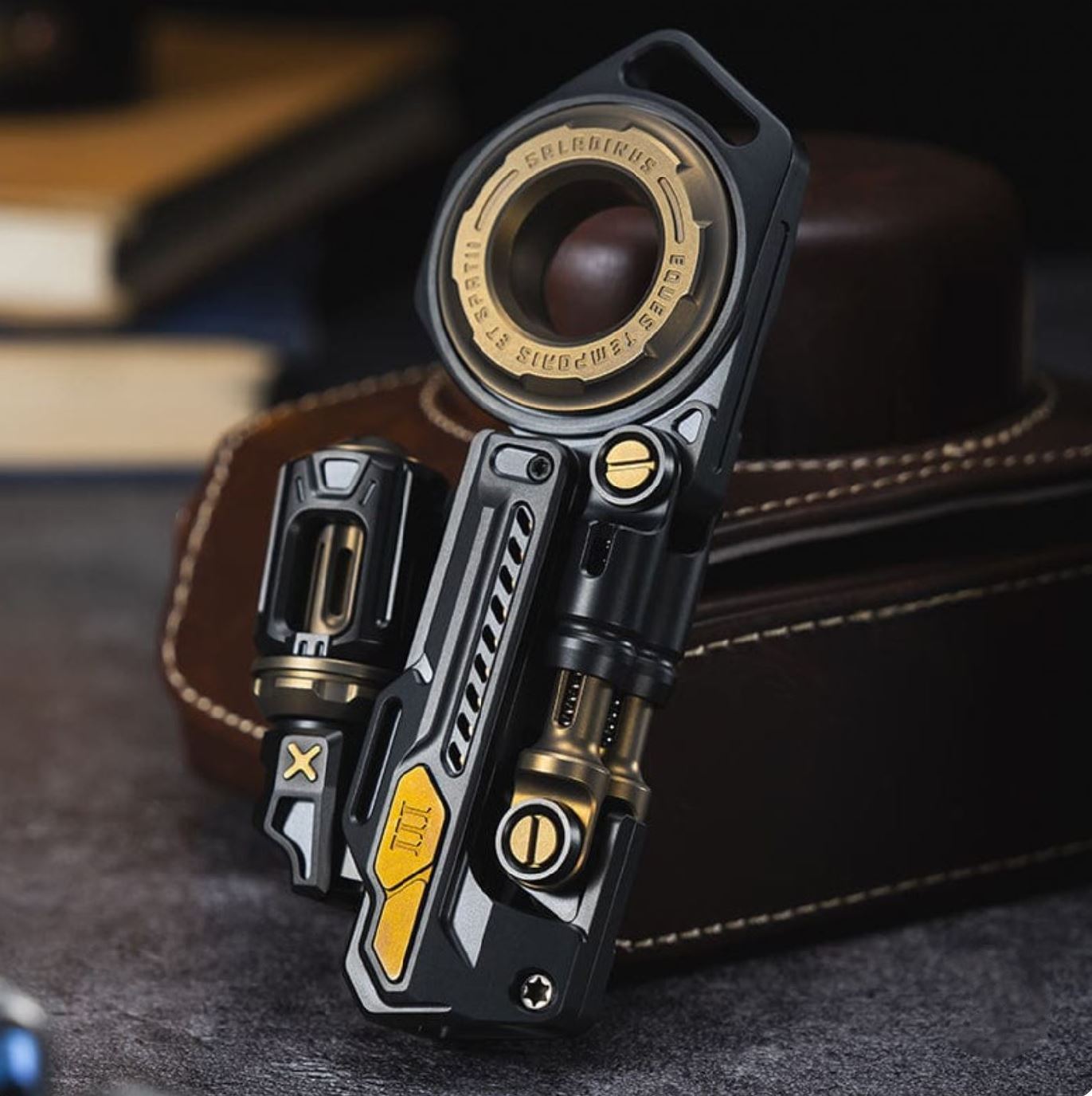 01 EDC Time Knight 3.0 Hand Ratchet Push Slider | New 01 EDC "Time Knight 3.0" EDC Hand Gyro Spinner Slider Fidget Toys for Collection & Gift.
