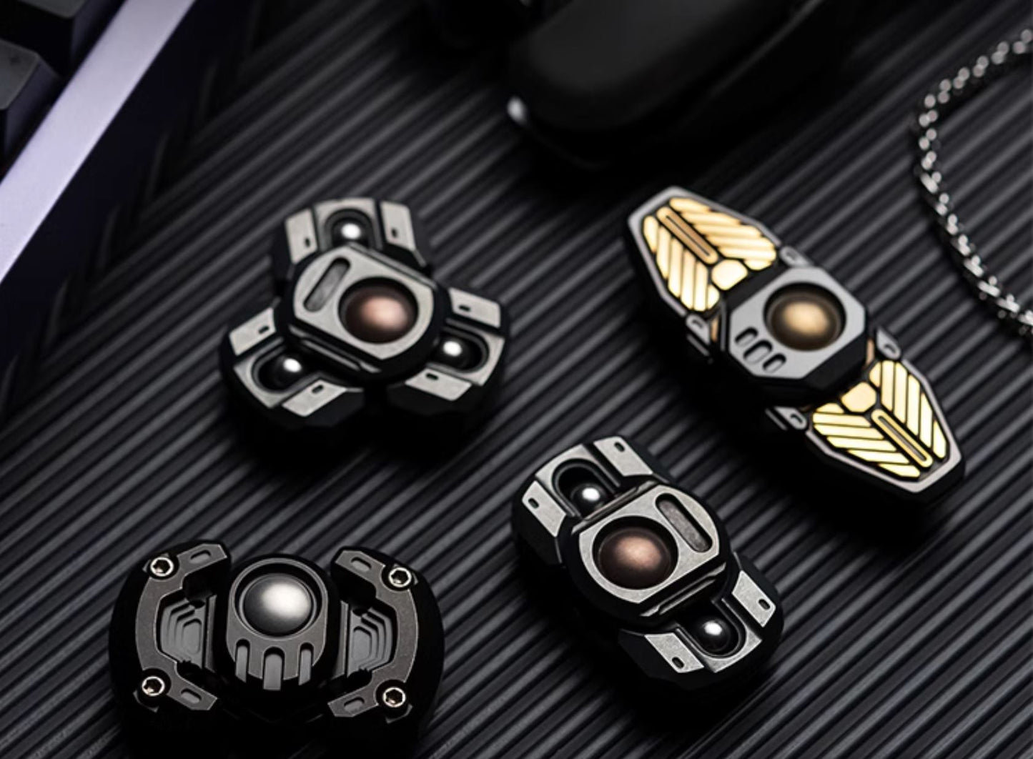 2024 WANWU Stainless Steel Mini Robot Strike Hand Gyro Fidget Spinner | WANWU Strike Mini Robot EDC Hand Spinner | Mini Robot Strike PPB Steel Hand Fidget for Gift & Collection