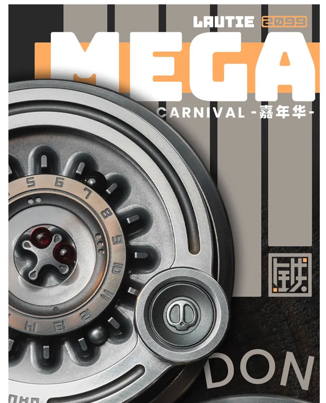New Lautie 2099 Series TableTop MEGA CARNIVAL Hand Gyro Spinner | Lautie MEGA CARNIVAL Lucky Deskset Hand Gyro Fidget for Collection and Gift