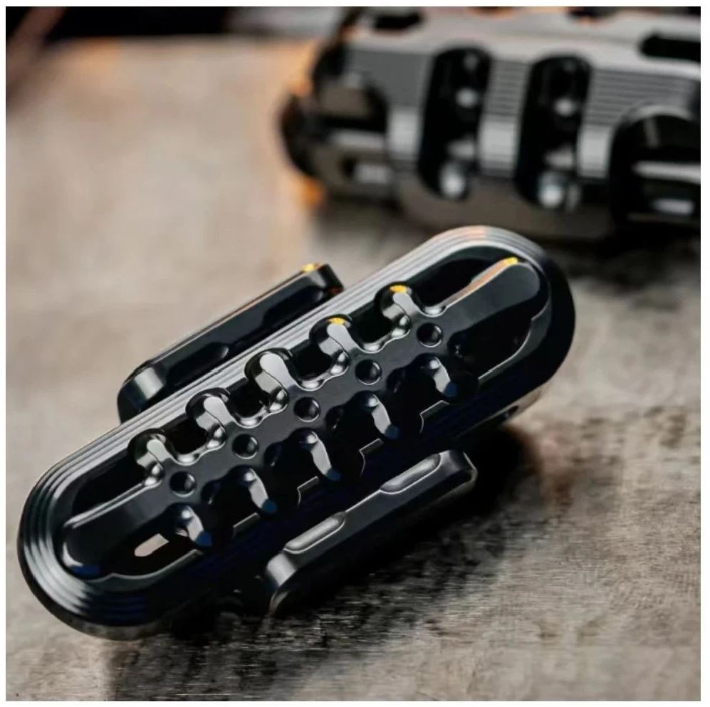 New WANWU EXOSKELETON Zirconium Mechanical Magnetic Hand Haptic Push Slider | New Zirconium EXOSKELETON EDC PEI Hand Push Slider | WANWU EXOSKELETON PPB Fidget Toys for Collection & Gift