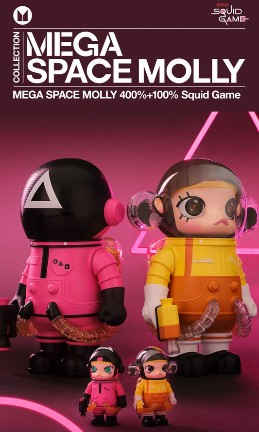 POP MART - MEGA SAPCE MOLLY SQUID GAME 400%+100% - 100% Authentic from POP MART