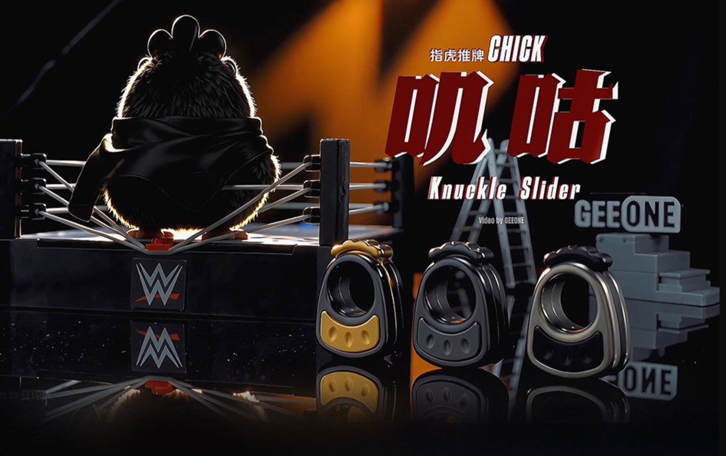 ACEdc Chick, Knuckle Slider Titanium Zirconium Fidget Toy for Collection & Gift