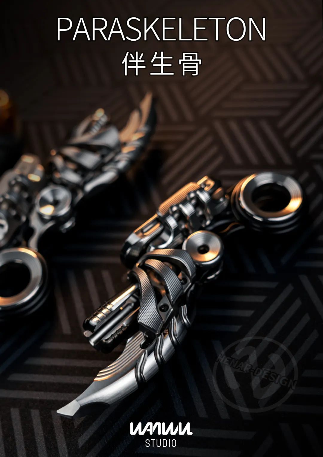 New WANWU PARASKELETON Zirconium Mechanical Magnetic Hand Haptic Push Slider PPB Fidget Toys for Collection & Gift