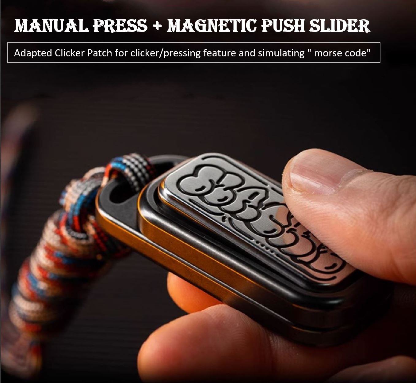 New Mackie CPX Clicker Push Slider |New CPX Fidget Toy Hand Push Clicker PPB Decompression| CPX EDC Push Slider for Gift & Collection