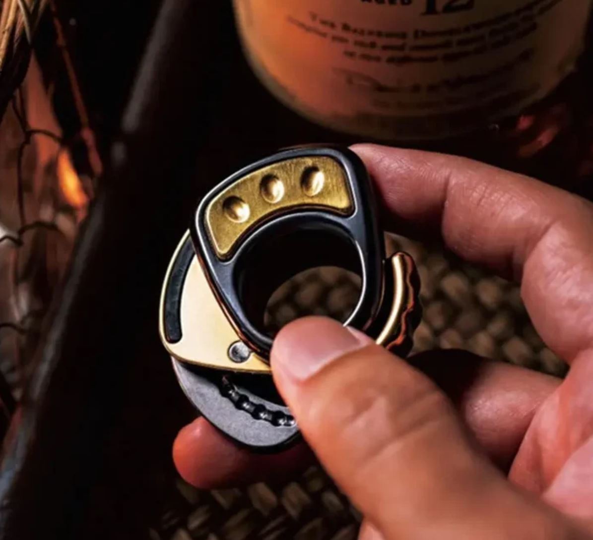 ACEdc Chick, Knuckle Slider Titanium Zirconium Fidget Toy for Collection & Gift