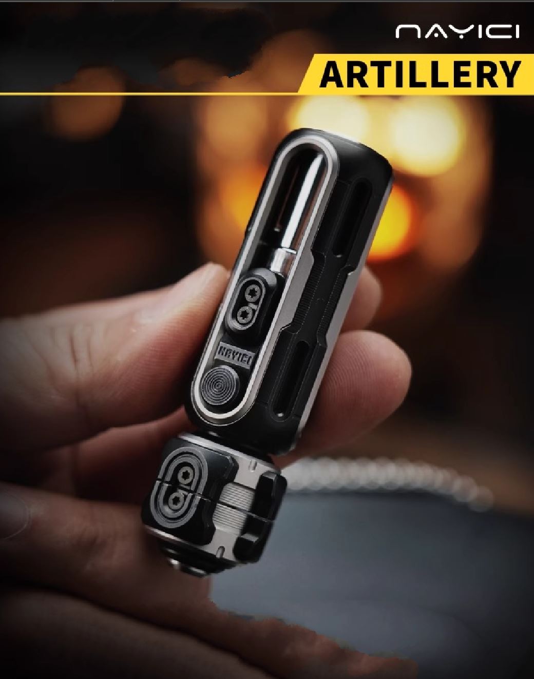 New MUYI NAYICI ARTILLERY Mechanical Ratchet Push Hand Slider | MUYI ARTILLERY Hand Push Slider | MUYI Ratchet Hand Push Fidget Toys for Collection &amp; Gift