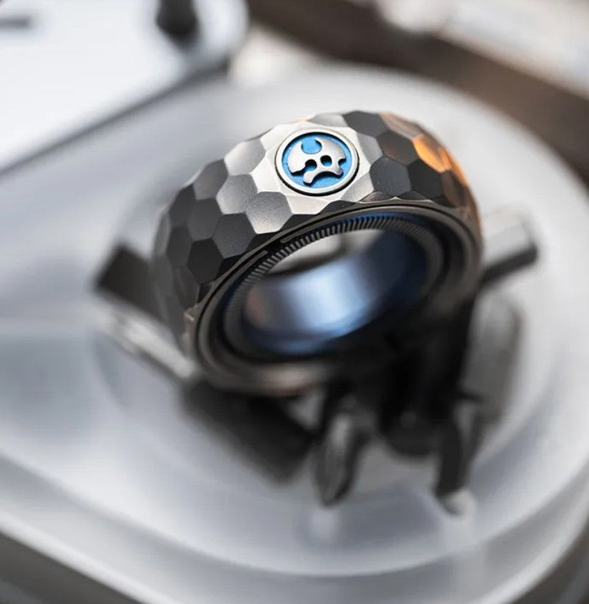New Launching Lautie SpyWar Mechanic Thorns Zirconium Ring Hand Finger Spinner | Lautie Mechanic Thorns Finger Ring Spinner for Gift and Collection
