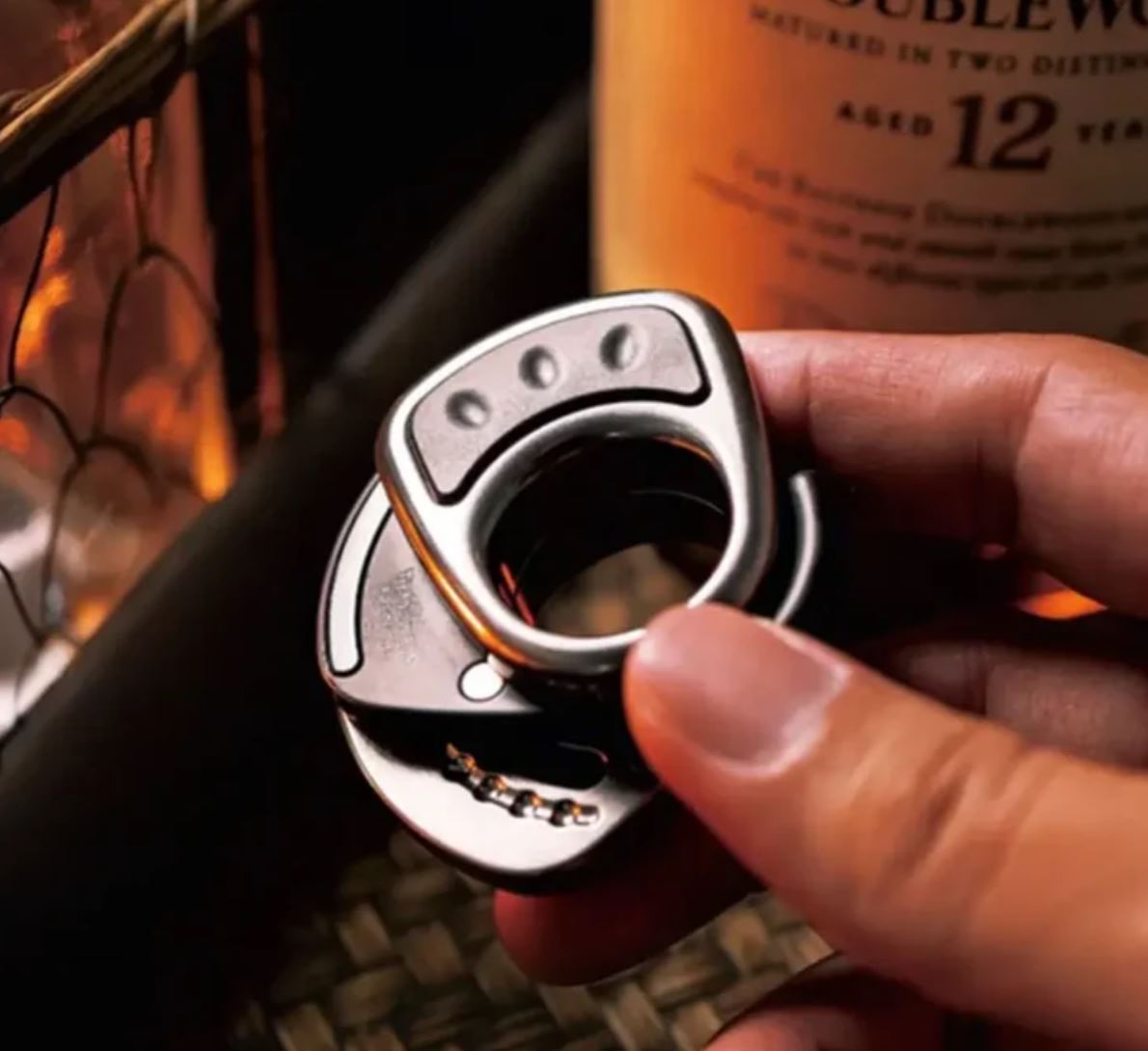 ACEdc Chick, Knuckle Slider Titanium Zirconium Fidget Toy for Collection & Gift