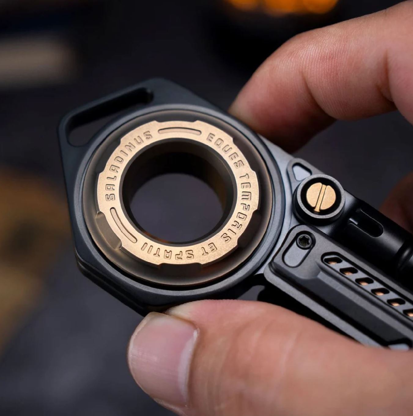 01 EDC Time Knight 3.0 Hand Ratchet Push Slider | New 01 EDC "Time Knight 3.0" EDC Hand Gyro Spinner Slider Fidget Toys for Collection & Gift.