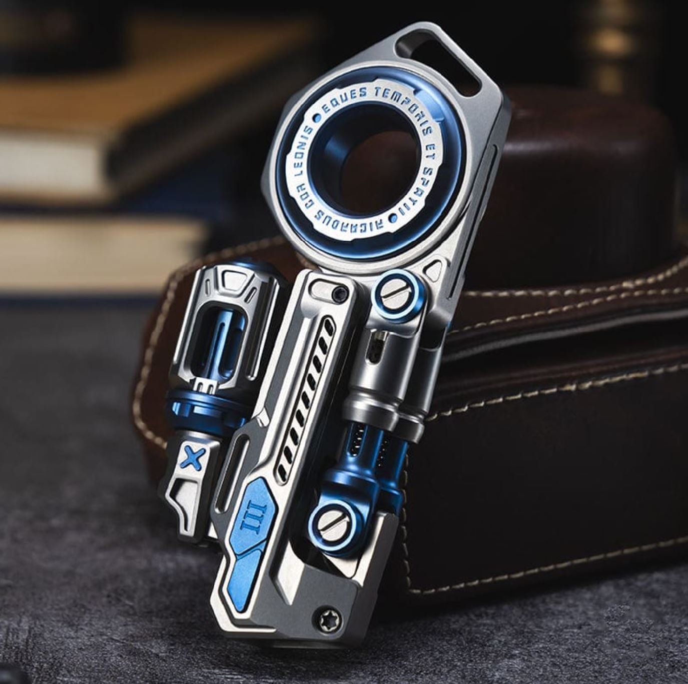 01 EDC Time Knight 3.0 Hand Ratchet Push Slider | New 01 EDC "Time Knight 3.0" EDC Hand Gyro Spinner Slider Fidget Toys for Collection & Gift.