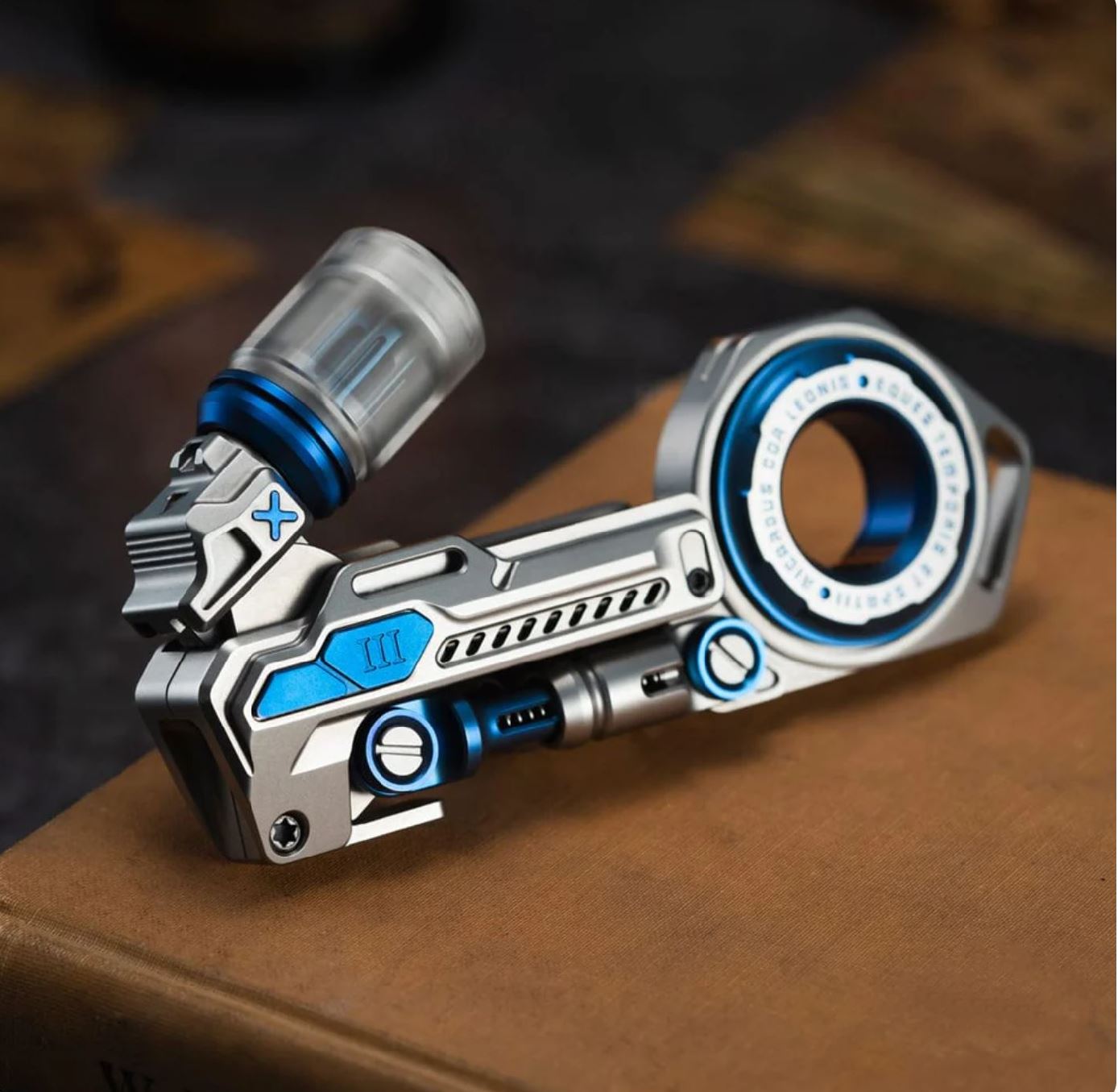 01 EDC Time Knight 3.0 Hand Ratchet Push Slider | New 01 EDC "Time Knight 3.0" EDC Hand Gyro Spinner Slider Fidget Toys for Collection & Gift.