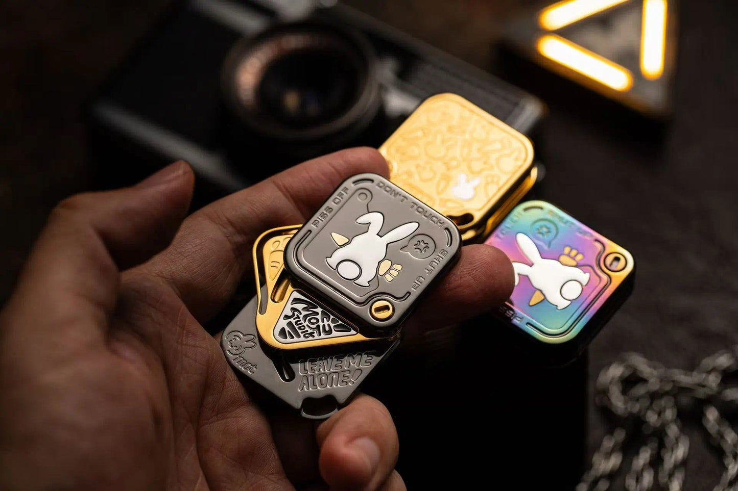 New Arrival MOT EDC SNAP Fidget Hand Slider | MOT New Rabbit Hand Haptic Slider | New MOT Rabbit Zirconium Fidget Slider for Gift &amp; Collection.