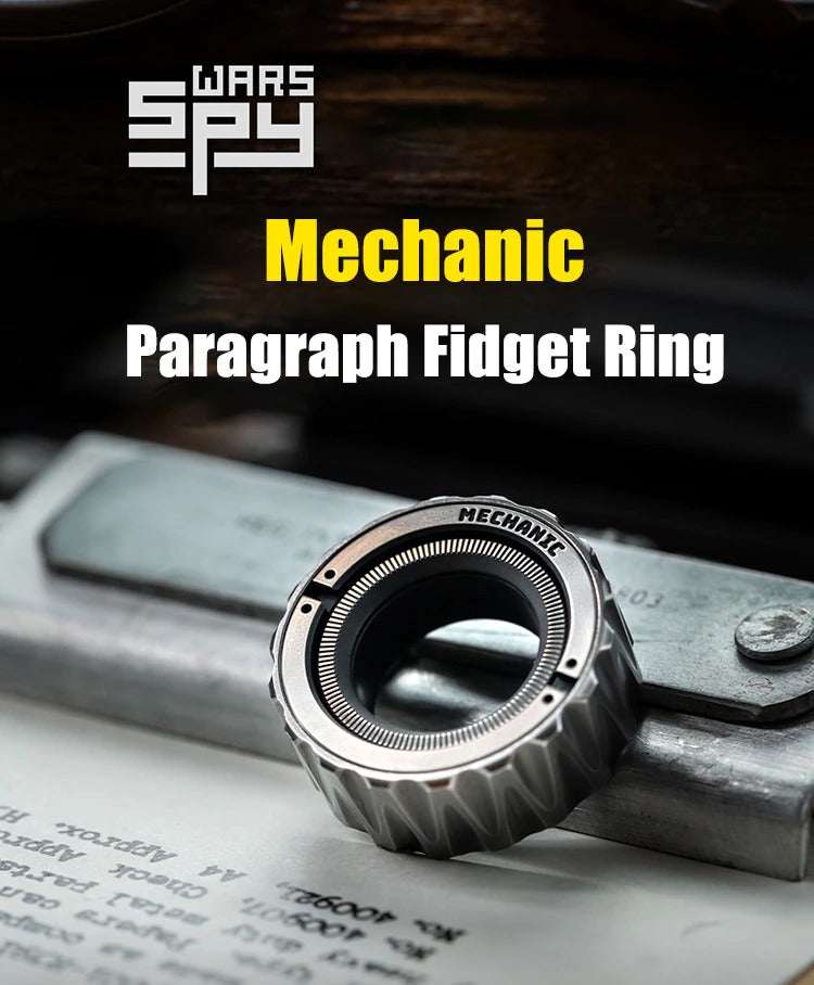 2023 Lautie SpyWar Mechanic Stainless Steel Ring Hand Finger Spinner | Lautie Mechanic Ring Fidget Spinner for Gift and Collection