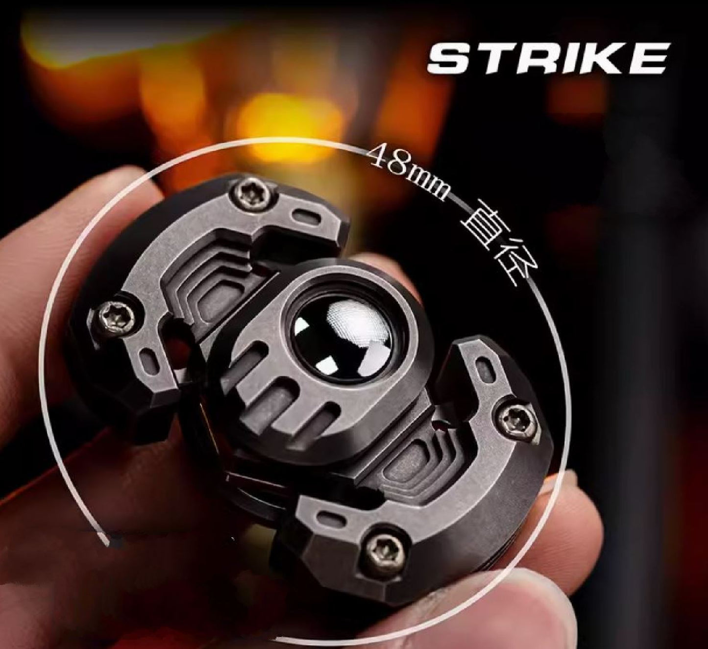 2024 WANWU Stainless Steel Mini Robot Strike Hand Gyro Fidget Spinner | WANWU Strike Mini Robot EDC Hand Spinner | Mini Robot Strike PPB Steel Hand Fidget for Gift & Collection