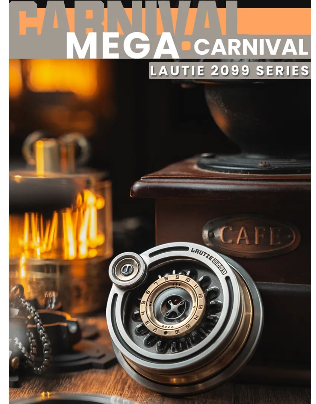 New Lautie 2099 Series TableTop MEGA CARNIVAL Hand Gyro Spinner | Lautie MEGA CARNIVAL Lucky Deskset Hand Gyro Fidget for Collection and Gift
