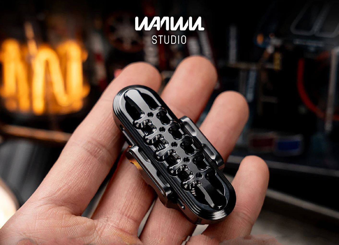 New WANWU EXOSKELETON Zirconium Mechanical Magnetic Hand Haptic Push Slider | New Zirconium EXOSKELETON EDC PEI Hand Push Slider | WANWU EXOSKELETON PPB Fidget Toys for Collection & Gift
