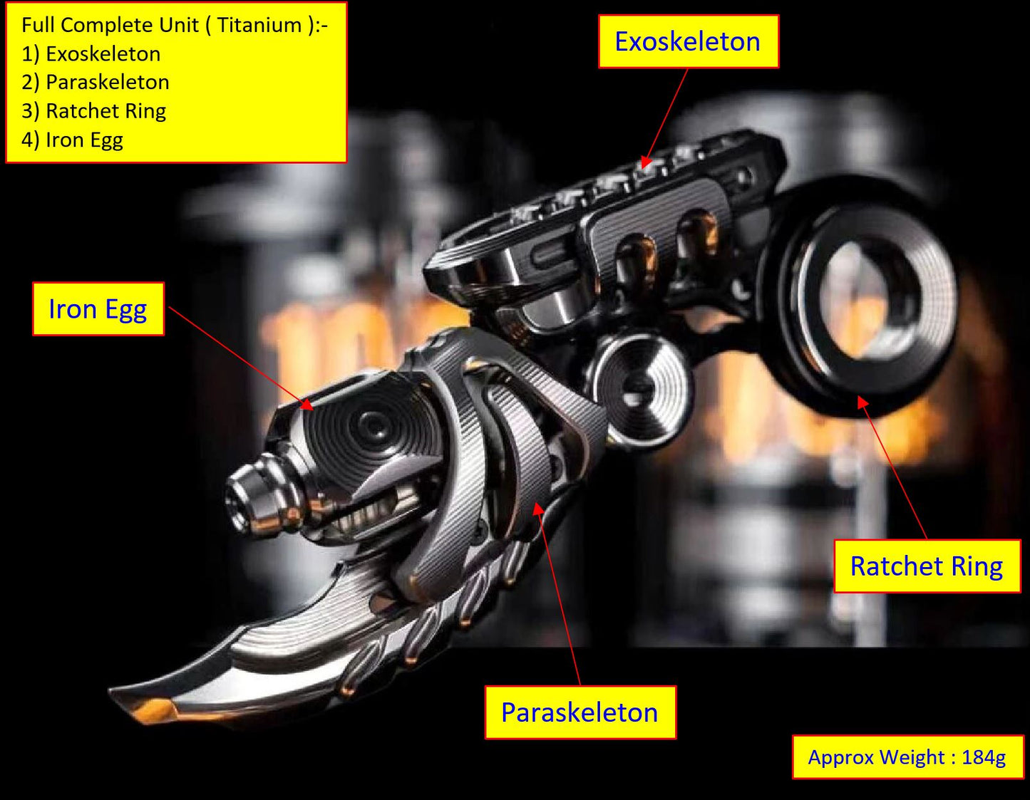 New WANWU PARASKELETON Zirconium Mechanical Magnetic Hand Haptic Push Slider PPB Fidget Toys for Collection & Gift