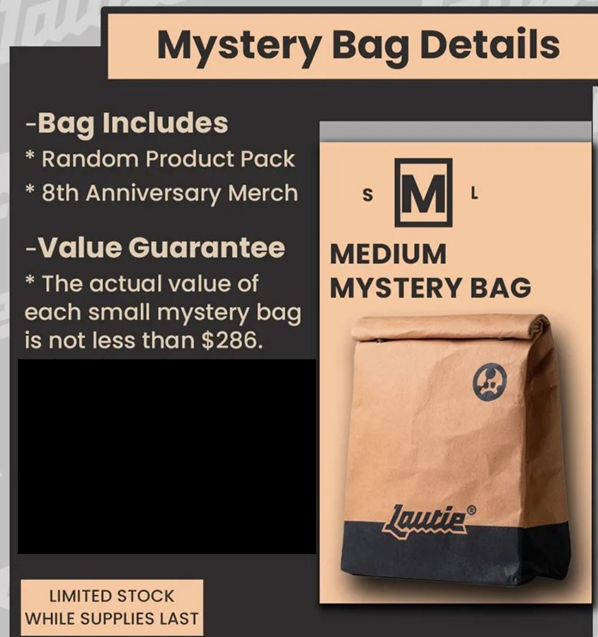 Lautie 2025 8th Anniversary Mystery Medium (M) Bag Event for Collection & Gift