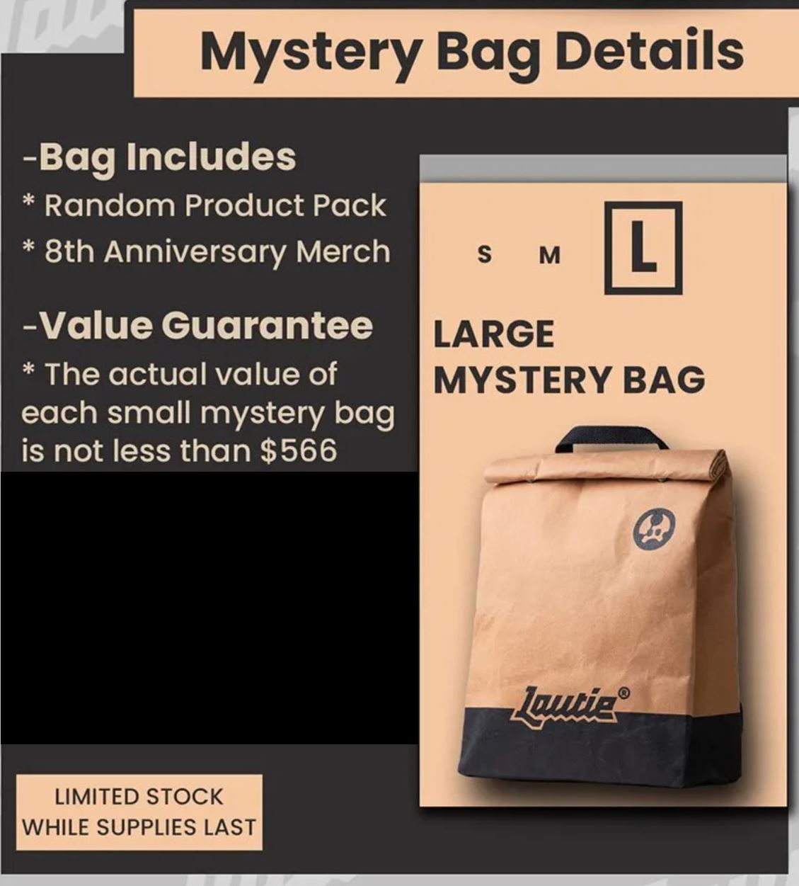 Lautie 2025 8th Anniversary Mystery Large (L) Bag Event for Collection & Gift
