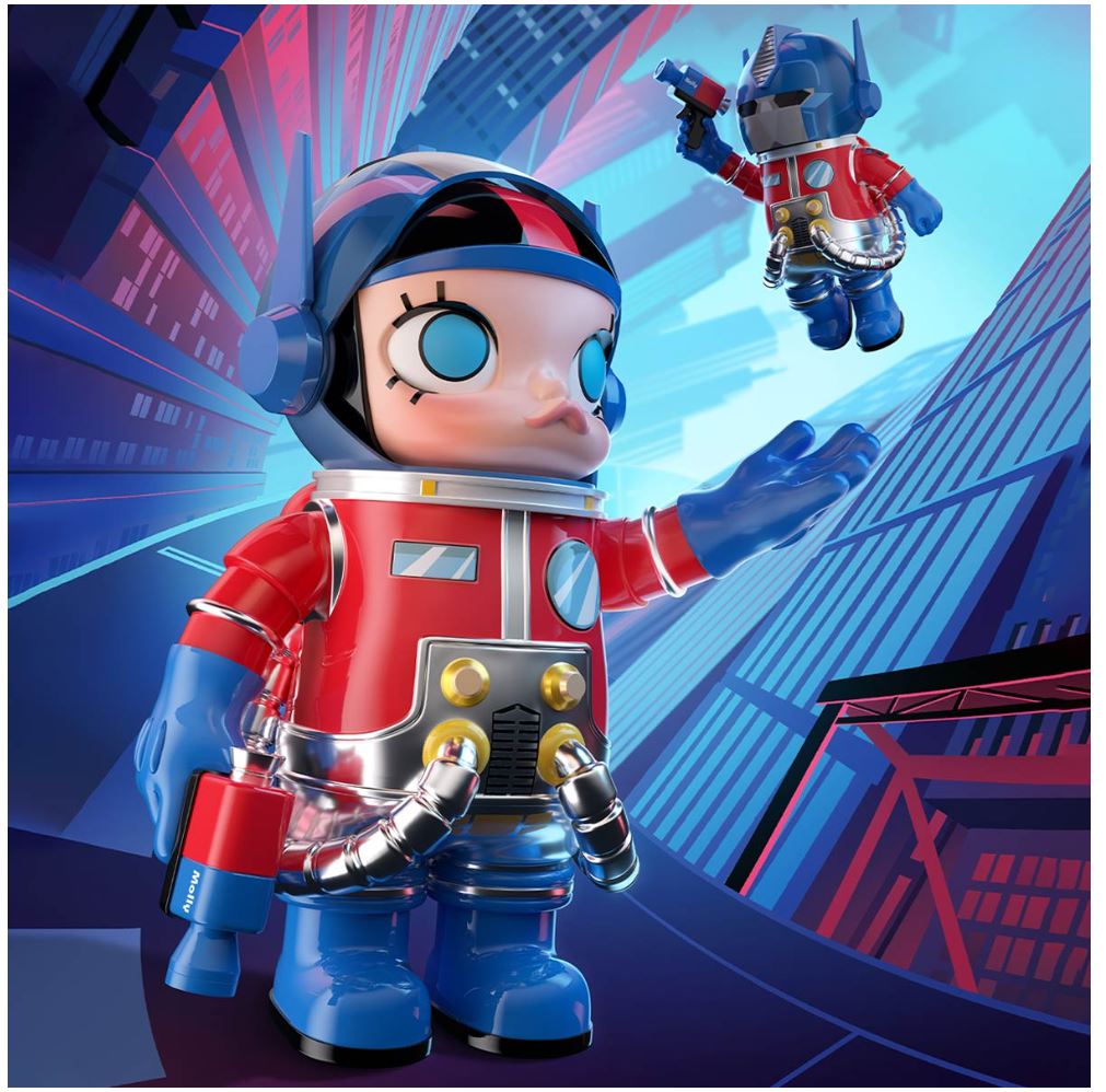 POP MART - MEGA SAPCE MOLLY TRANSFORMERS Optimus Prime 400% - 100% Authentic from POP MART