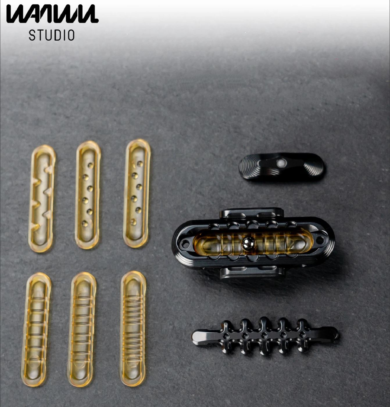 New WANWU EXOSKELETON Zirconium Mechanical Magnetic Hand Haptic Push Slider | New Zirconium EXOSKELETON EDC PEI Hand Push Slider | WANWU EXOSKELETON PPB Fidget Toys for Collection & Gift