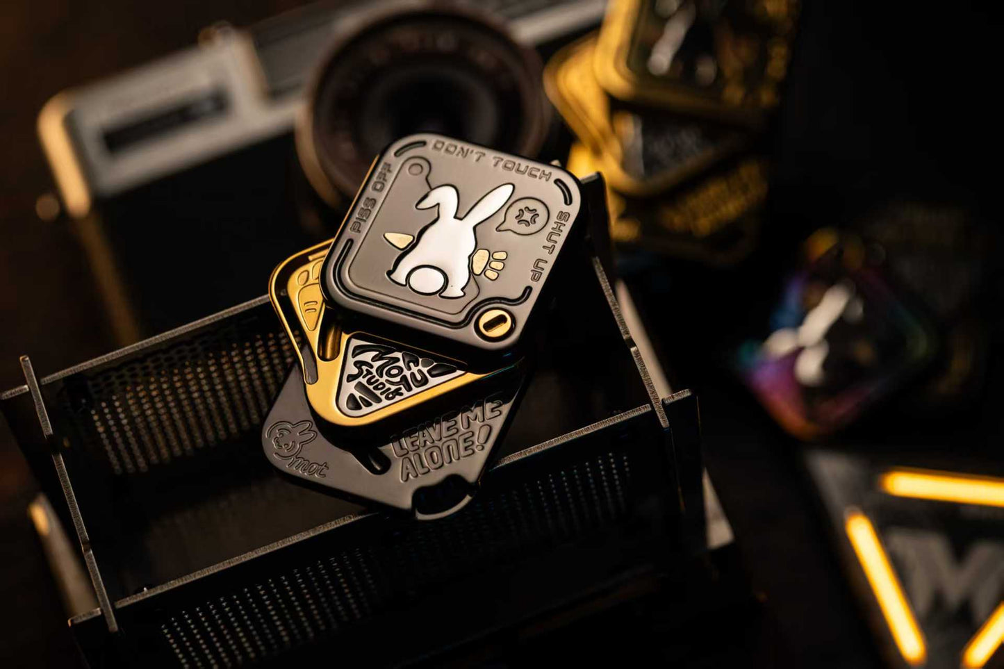 New Arrival MOT EDC SNAP Fidget Hand Slider | MOT New Rabbit Hand Haptic Slider | New MOT Rabbit Zirconium Fidget Slider for Gift &amp; Collection.