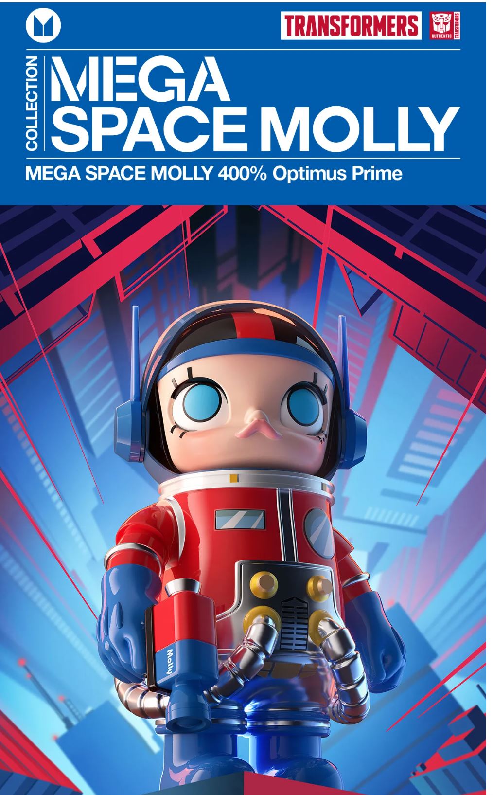 POP MART - MEGA SAPCE MOLLY TRANSFORMERS Optimus Prime 400% - 100% Authentic from POP MART