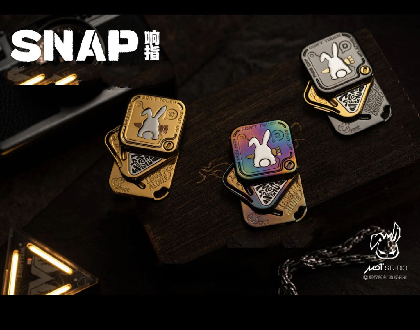 New Arrival MOT EDC SNAP Fidget Hand Slider | MOT New Rabbit Hand Haptic Slider | New MOT Rabbit Zirconium Fidget Slider for Gift &amp; Collection.