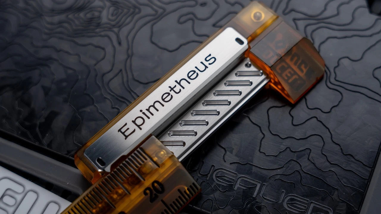 EDCELL x ROGUE Co-Branded "Deception Ruler" Mechanical Push Slider | EDCELL x ROUGUE EDC Haptic Hand Deception Ruler Fidget Slider for Collection &amp; Gift