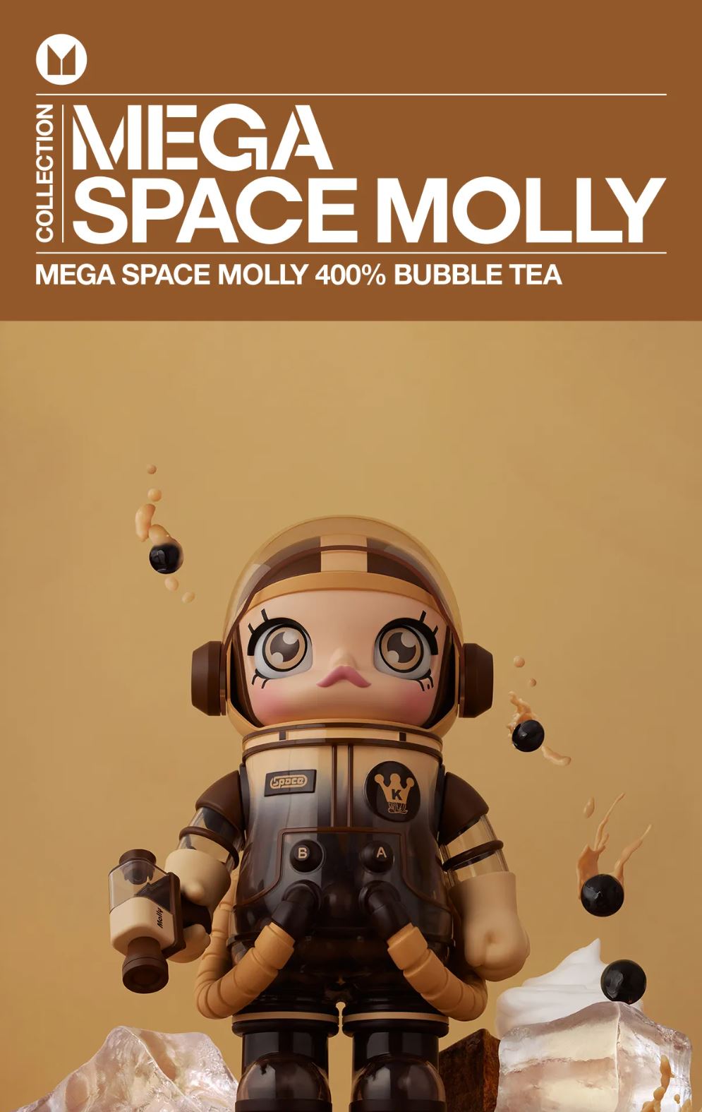 POP MART - MEGA SAPCE MOLLY 400% - Bubble Tea Exclusive Edition -100% Authentic from POP MART