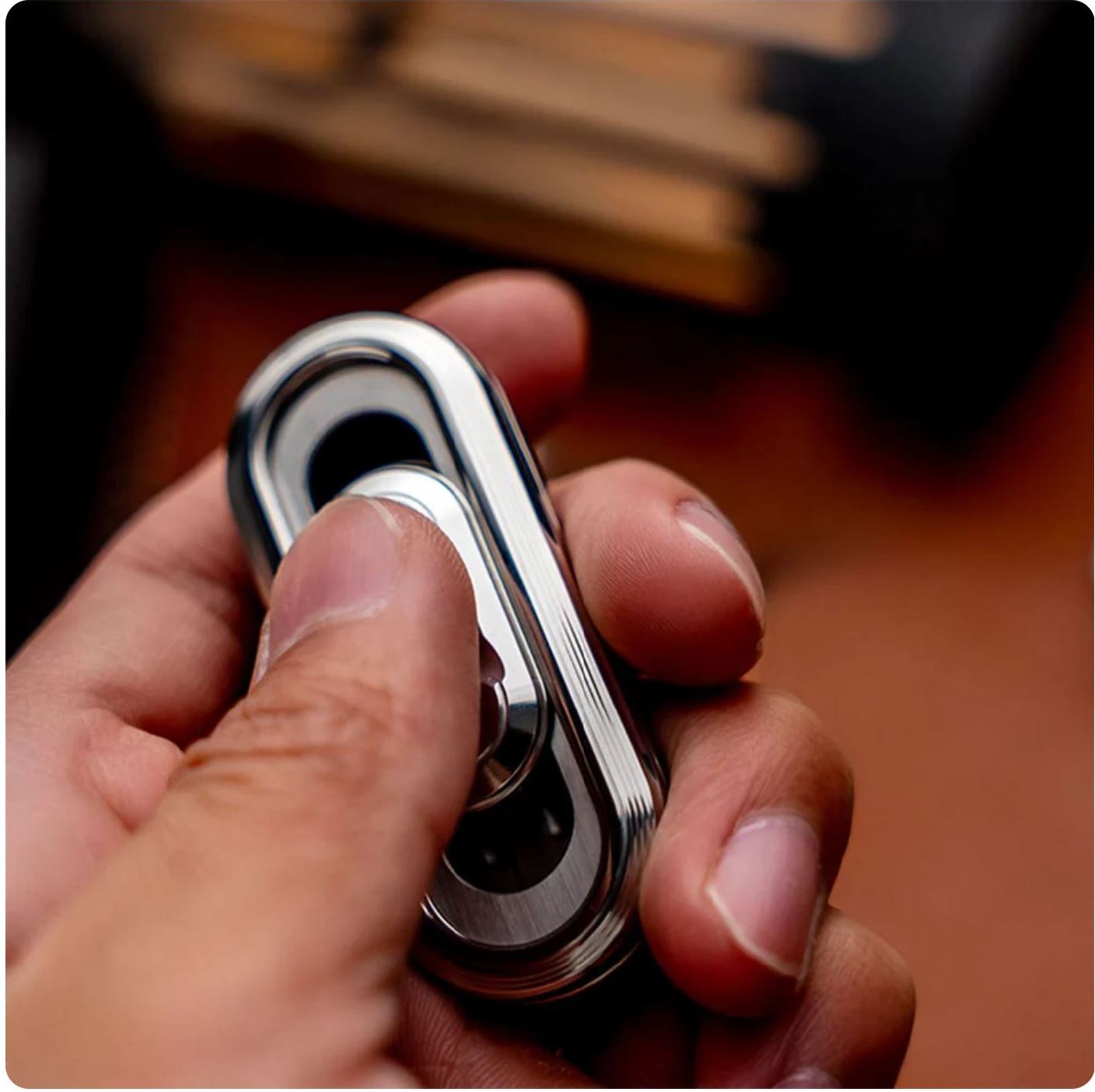 New WANWU Popping Stainless Steel Hand Fidget Haptic Push Slider | New WANWU Popping EDC Zirconium Hand Push Slider | WANWU Popping PPB Fidget Toys for Collection &amp; Gift