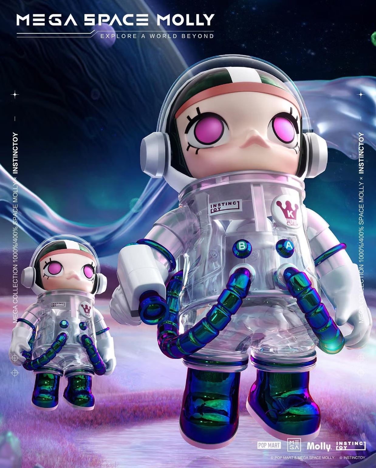 POP MART - MEGA SAPCE MOLLY 400% INSTINCTOY - Limited Edition - 100% Authentic from POP MART
