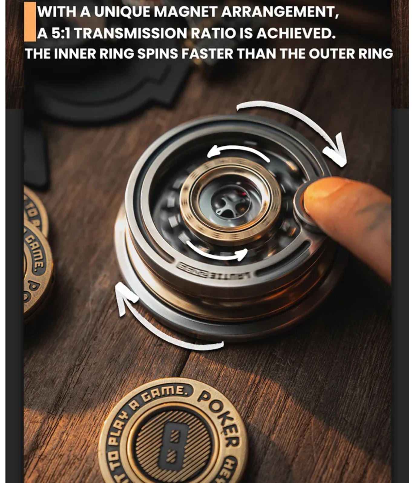 New Lautie 2099 Series TableTop MEGA CARNIVAL Hand Gyro Spinner | Lautie MEGA CARNIVAL Lucky Deskset Hand Gyro Fidget for Collection and Gift