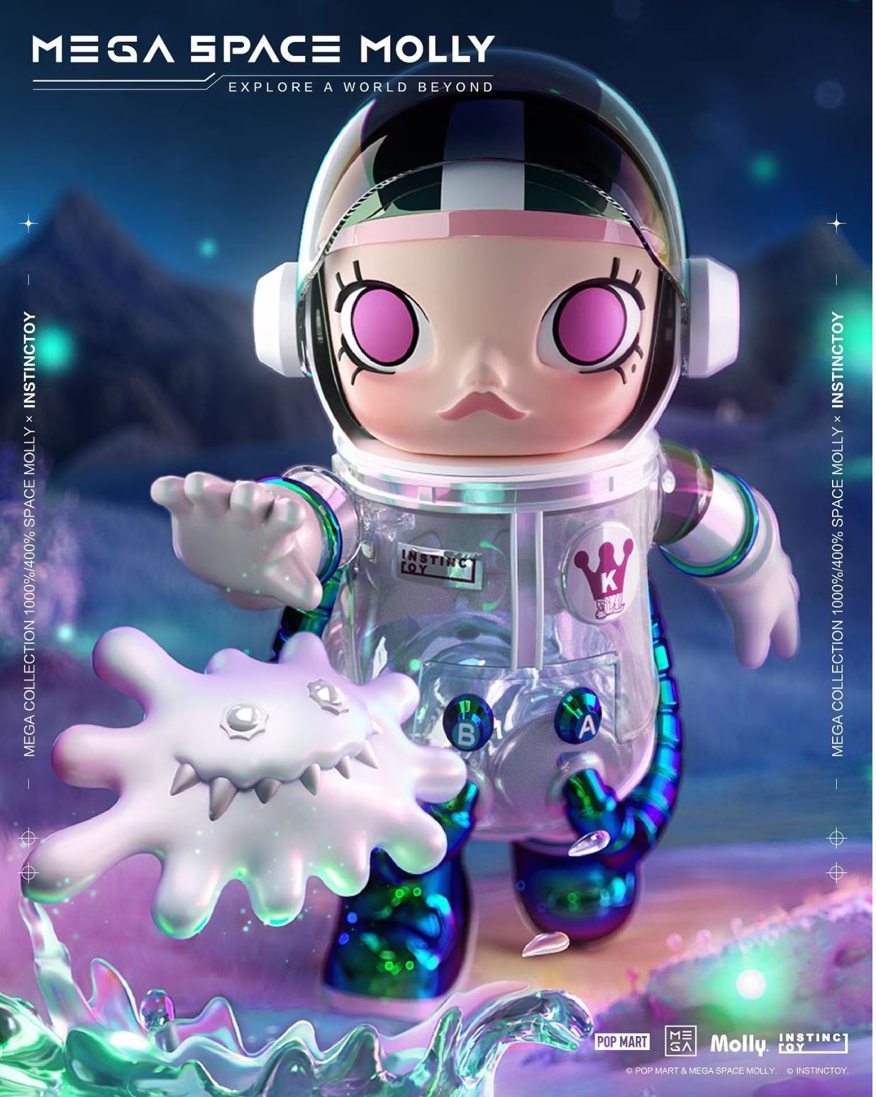 POP MART - MEGA SAPCE MOLLY 400% INSTINCTOY - Limited Edition - 100% Authentic from POP MART