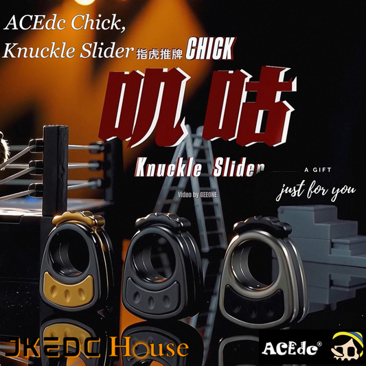 ACEdc Chick, Knuckle Slider Titanium Zirconium Fidget Toy for Collection & Gift