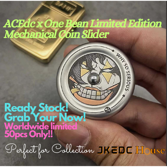 New ACEdc x One Bean Limited Edition Mechanical Coin Shape Hand Slider | ACEDC x One Bean Coin Fidget Slider for Collection & Gift