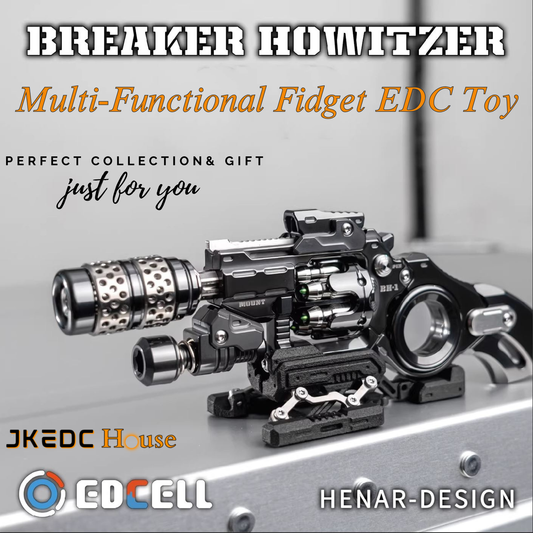EDCELL Zirconium "Breaker Howitzer Project ver.2" Hand Push Slider EDC PPB Fidget Toys for Collection & Gift