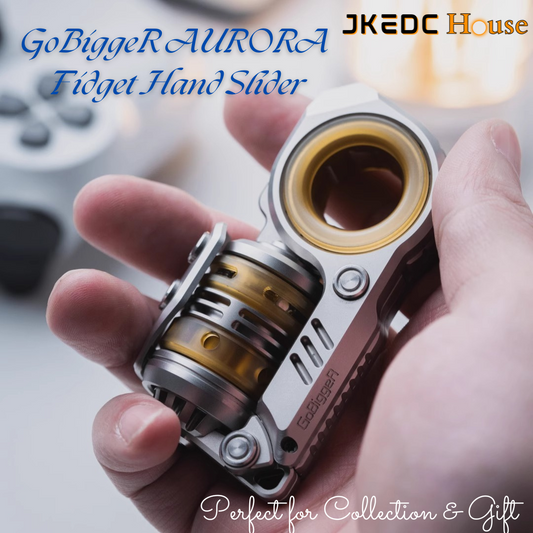 GoBiggeR AURORA Stainless Steel Hand Fidget Haptic Slider | GobiggeR AURORA PEI EDC Hand Slider | GobiggeR AURORA Hand Fidget Toy PPB for Collection &amp; Gift