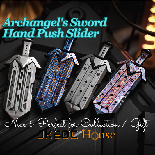 CWS EDC Archangel's Sword Hand Haptic Stainless Steel Push Slider | New Archangel's Swords EDC Hand Push Slider | Archangel's Sword PPB Fidget Toys for Collection & Gift