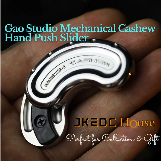 Gao Studio Mechanical Cashew Nut Hand Push Slider | Gao Studio Metal Cashew Nut Hand Push Slider | Gao Studio EDC PPB Hand Slider for Gift & Collection