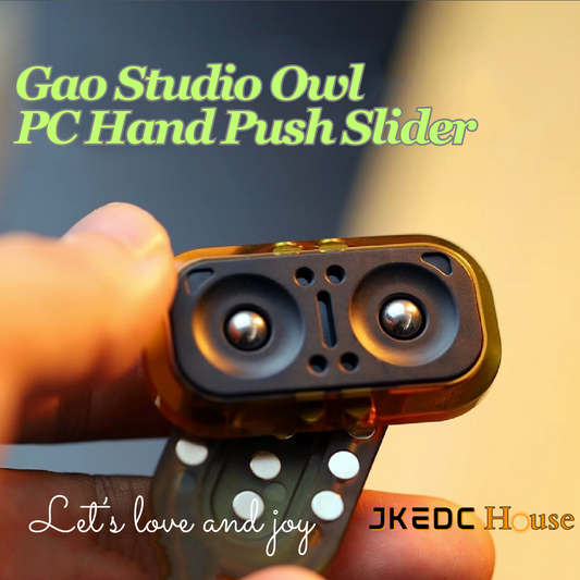 Gao Studio Owl Image PC Push Spin Slider | Gao Studio PC Owl Image Push Slider | Gao Studio Owl Push Haptic Fidget Toy for Gift & Collection