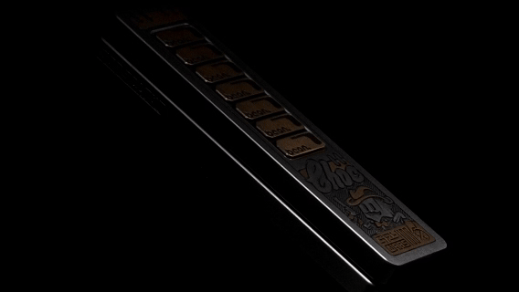 Lautie x One Bean Co-branded Choc Stainless Steel Mechanical Slider | Lautie x One Bean Choc Hand Haptic Slider EDC for Collection & Gift