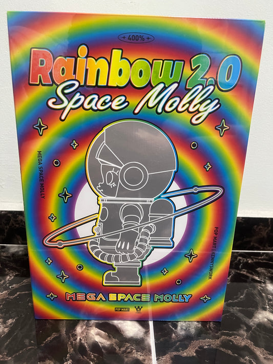 POP MART - MEGA SAPCE MOLLY 400% Rainbow 2.0 - 100% Authentic from POP MART