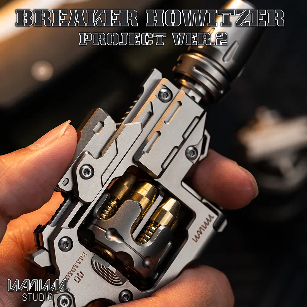 WANWU "Breaker Howitzer Project ver.2" Hand Push Slider | New WANWU "Breaker Howitzer" EDC Hand Gyro Spinner Fidget Toys for Collection & Gift