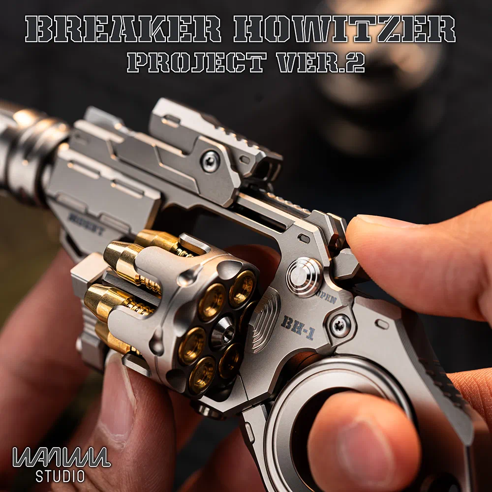 WANWU "Breaker Howitzer Project ver.2" Hand Push Slider | New WANWU "Breaker Howitzer" EDC Hand Gyro Spinner Fidget Toys for Collection & Gift