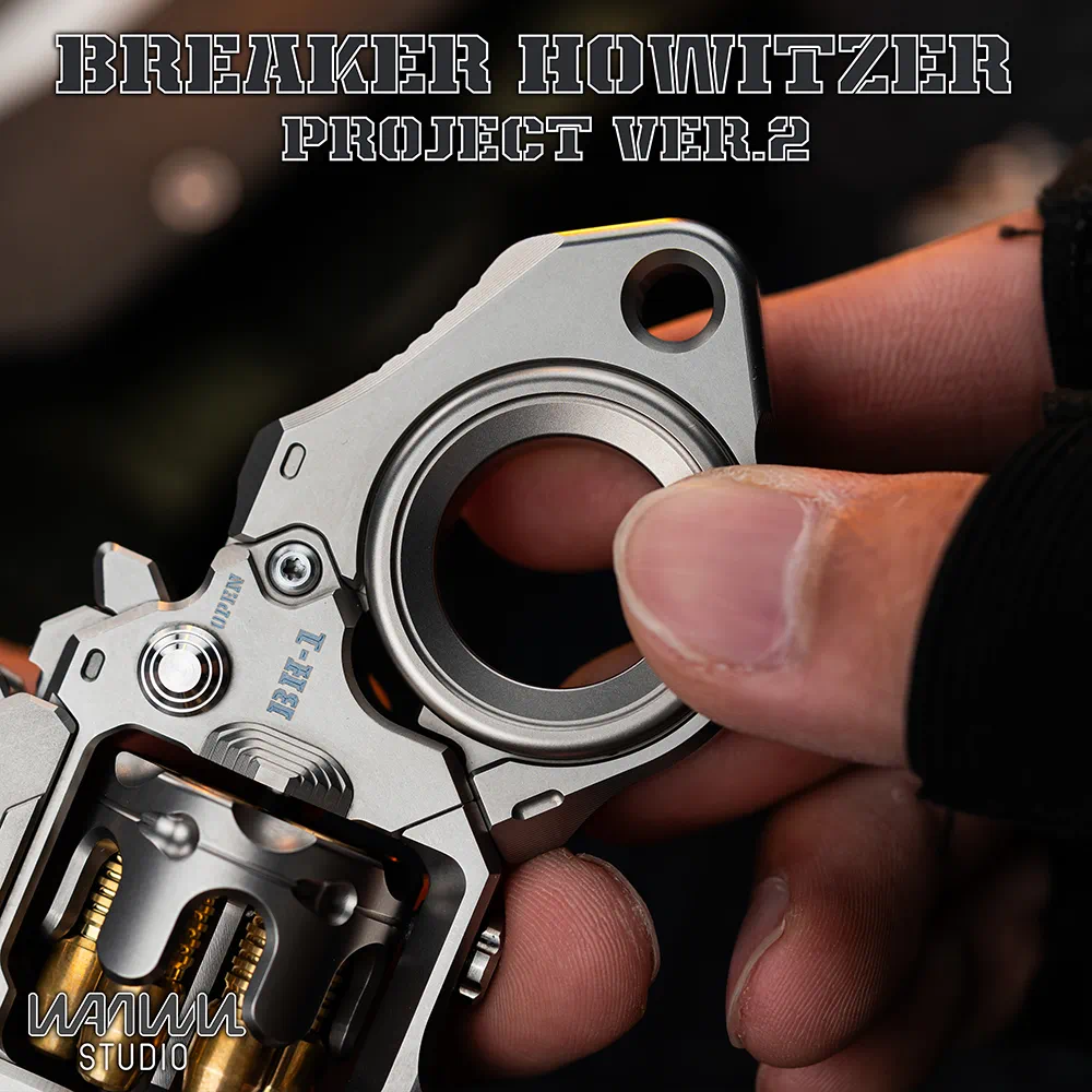 WANWU "Breaker Howitzer Project ver.2" Hand Push Slider | New WANWU "Breaker Howitzer" EDC Hand Gyro Spinner Fidget Toys for Collection & Gift