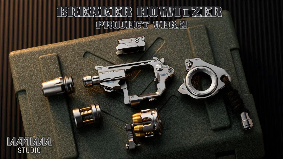 WANWU "Breaker Howitzer Project ver.2" Hand Push Slider | New WANWU "Breaker Howitzer" EDC Hand Gyro Spinner Fidget Toys for Collection & Gift