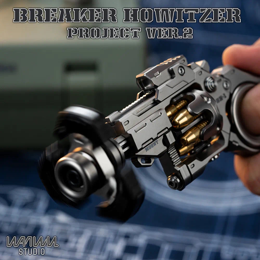 WANWU "Breaker Howitzer Project ver.2" Hand Push Slider | New WANWU "Breaker Howitzer" EDC Hand Gyro Spinner Fidget Toys for Collection & Gift